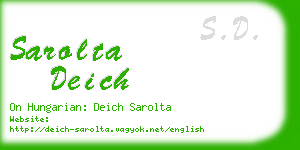 sarolta deich business card
